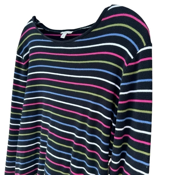Talbots Authentic Cotton Long Sleeve Tee -- Bayeux Stripe, Medium - Picture 4 of 6